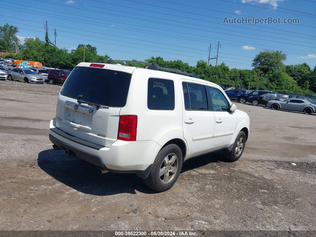 2009 Honda Pilot Ex White vin: 5FNYF48439B012514