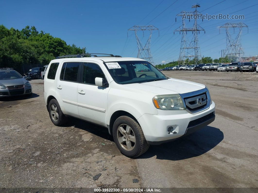 2009 Honda Pilot Ex White vin: 5FNYF48439B012514