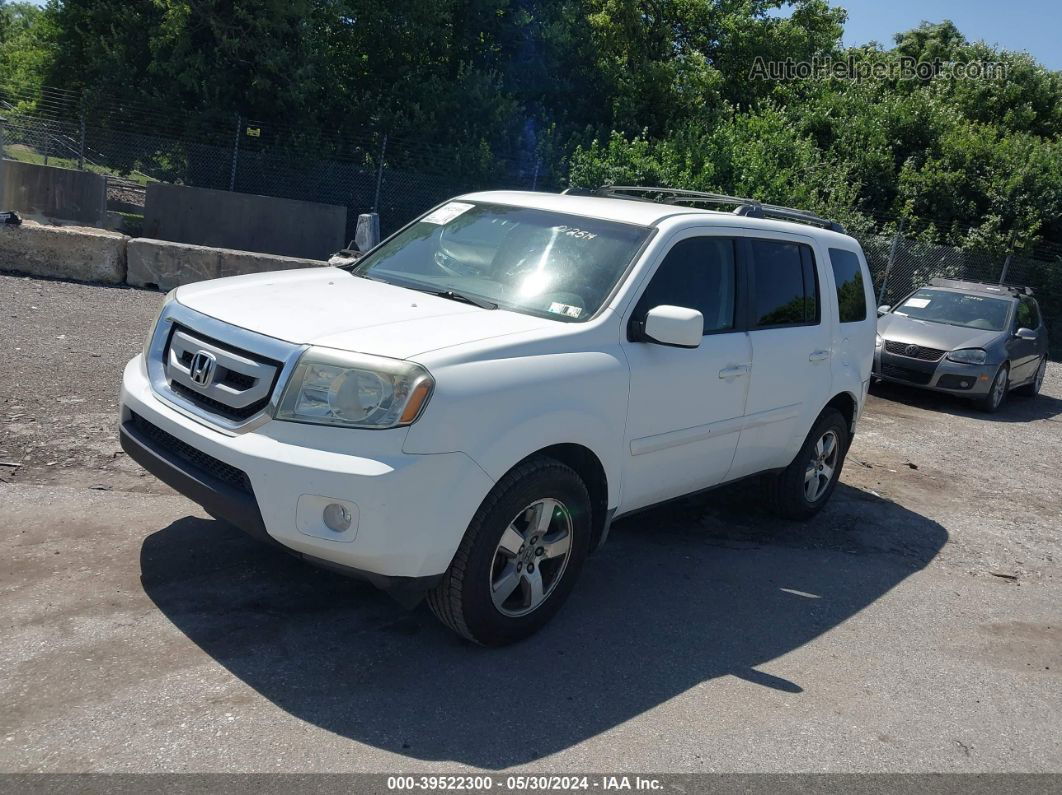 2009 Honda Pilot Ex White vin: 5FNYF48439B012514