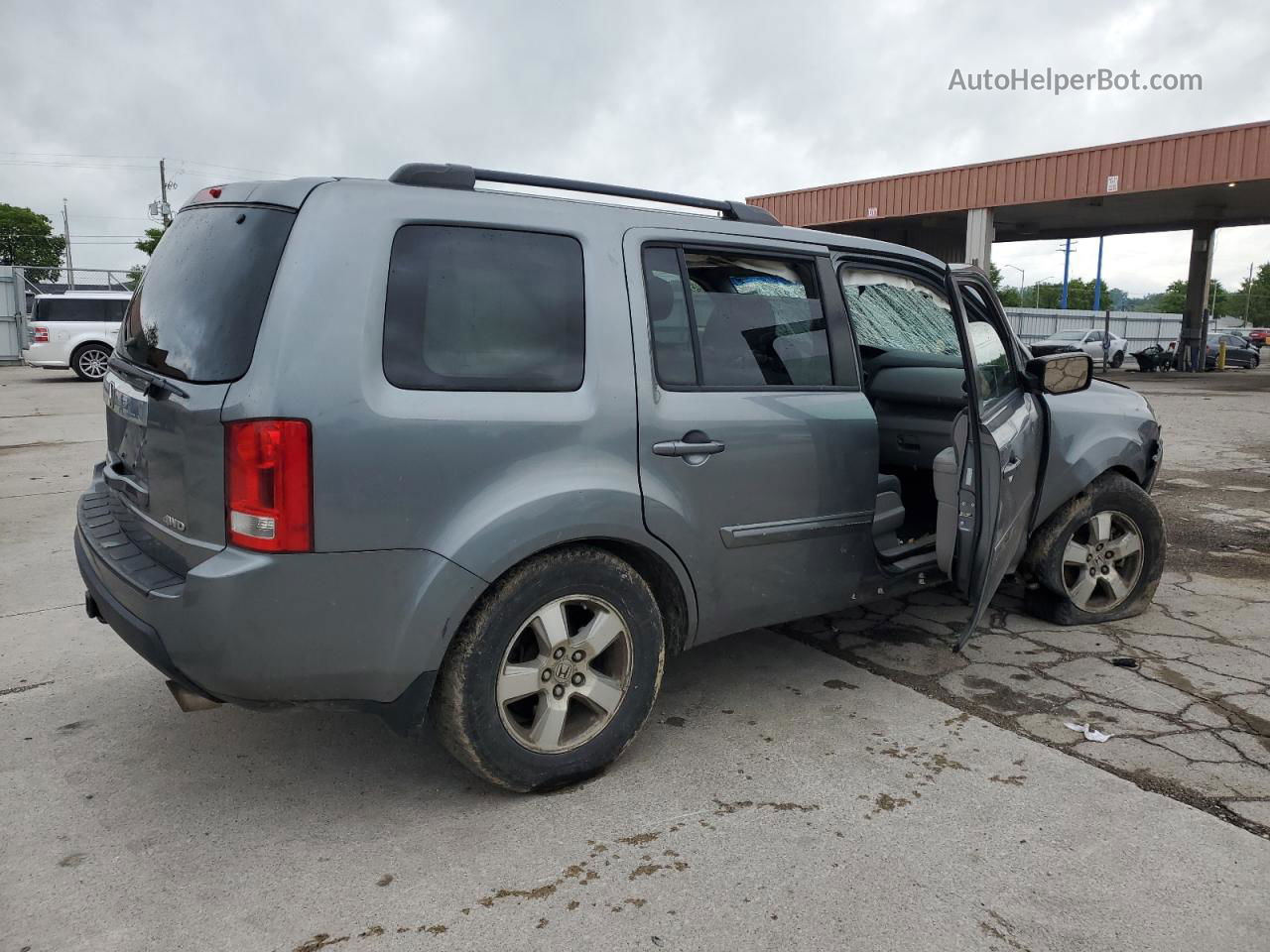 2009 Honda Pilot Ex Gray vin: 5FNYF48449B031511