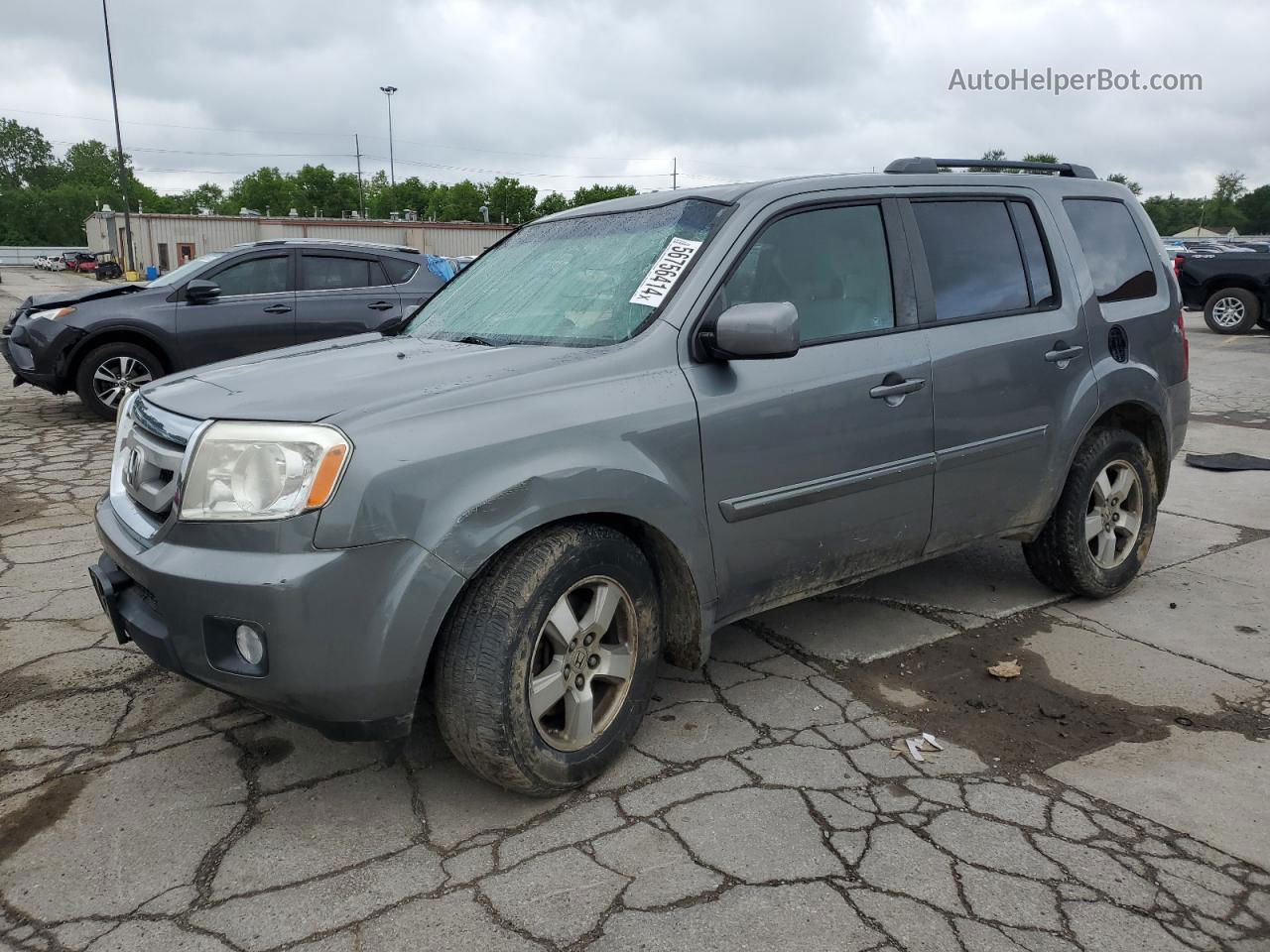 2009 Honda Pilot Ex Gray vin: 5FNYF48449B031511