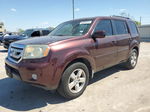 2009 Honda Pilot Ex Burgundy vin: 5FNYF48459B010571