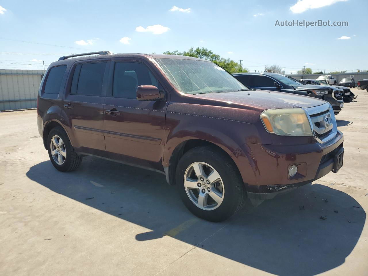 2009 Honda Pilot Ex Burgundy vin: 5FNYF48459B010571