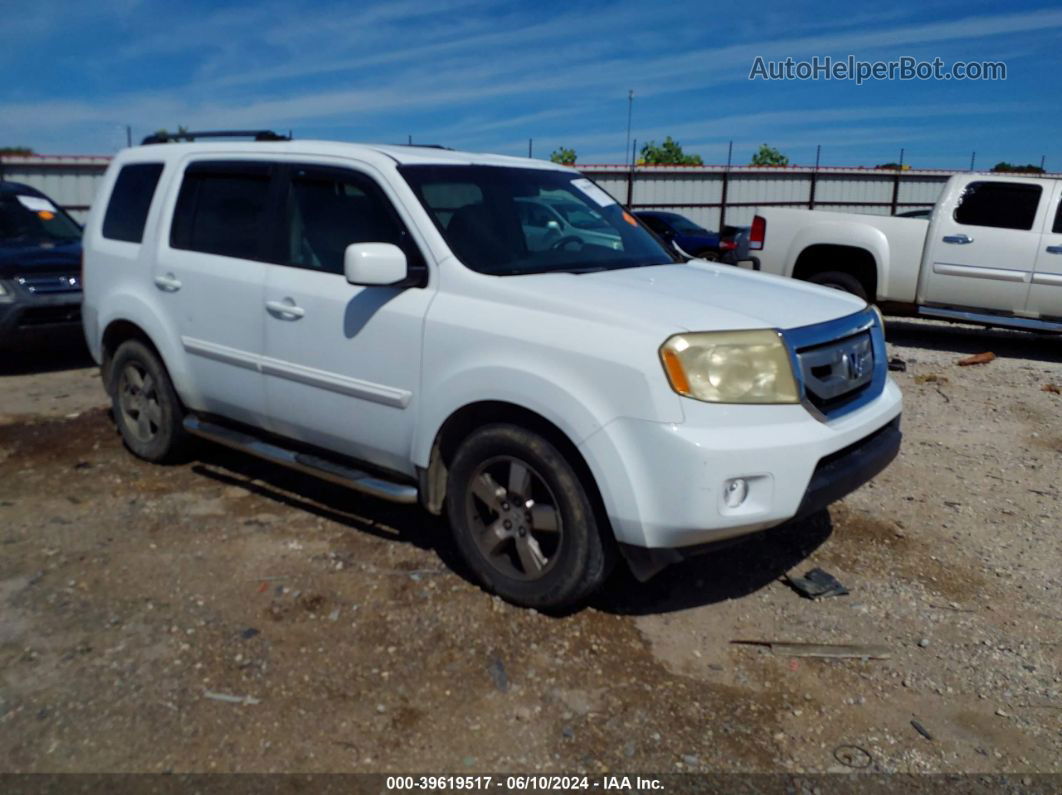 2009 Honda Pilot Ex White vin: 5FNYF48459B029749