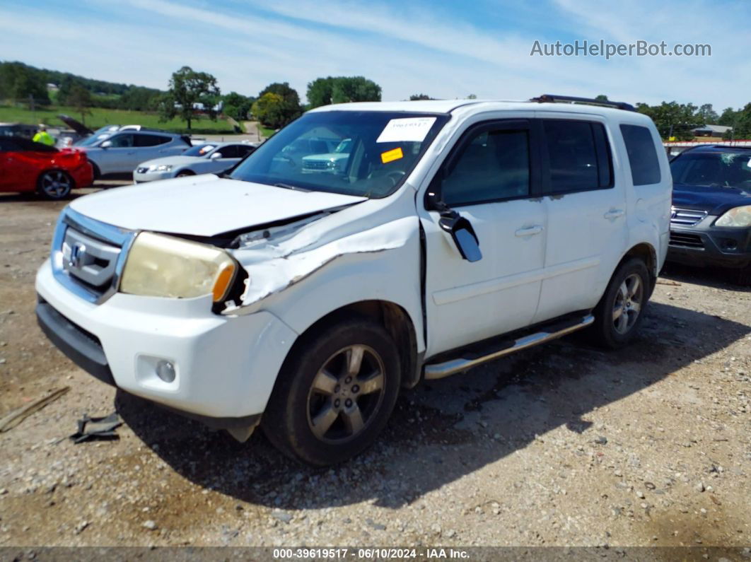 2009 Honda Pilot Ex White vin: 5FNYF48459B029749