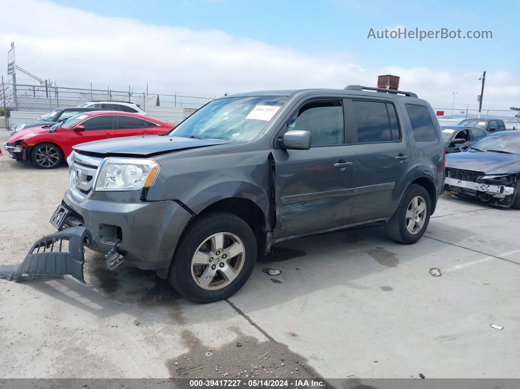 2009 Honda Pilot Ex-l Gray vin: 5FNYF48509B002144