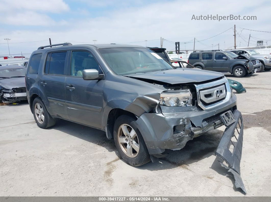 2009 Honda Pilot Ex-l Gray vin: 5FNYF48509B002144