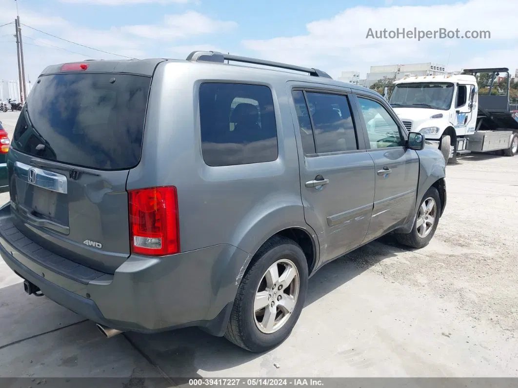 2009 Honda Pilot Ex-l Gray vin: 5FNYF48509B002144