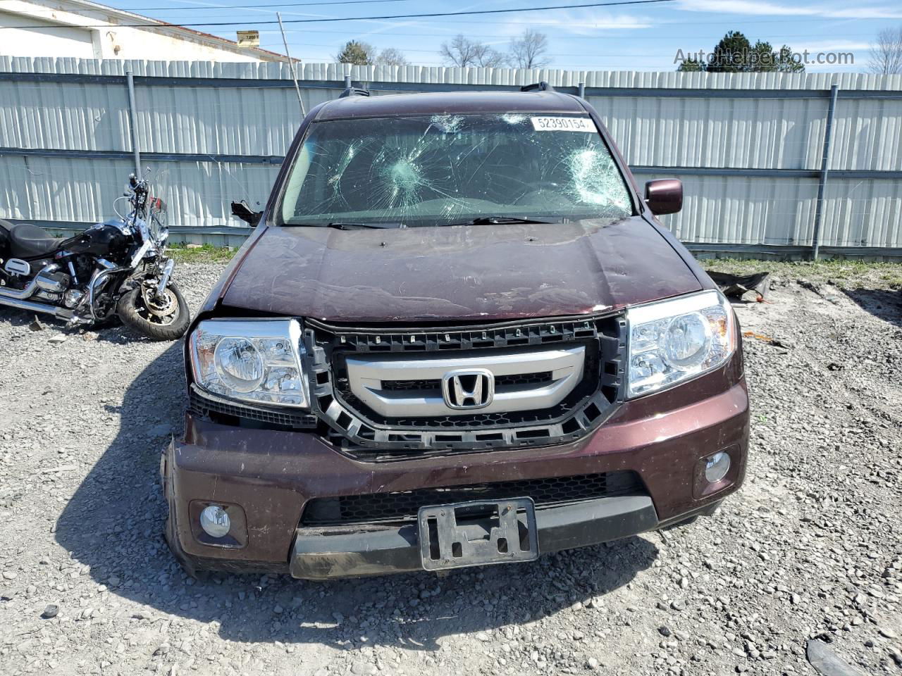 2009 Honda Pilot Exl Maroon vin: 5FNYF48509B030929