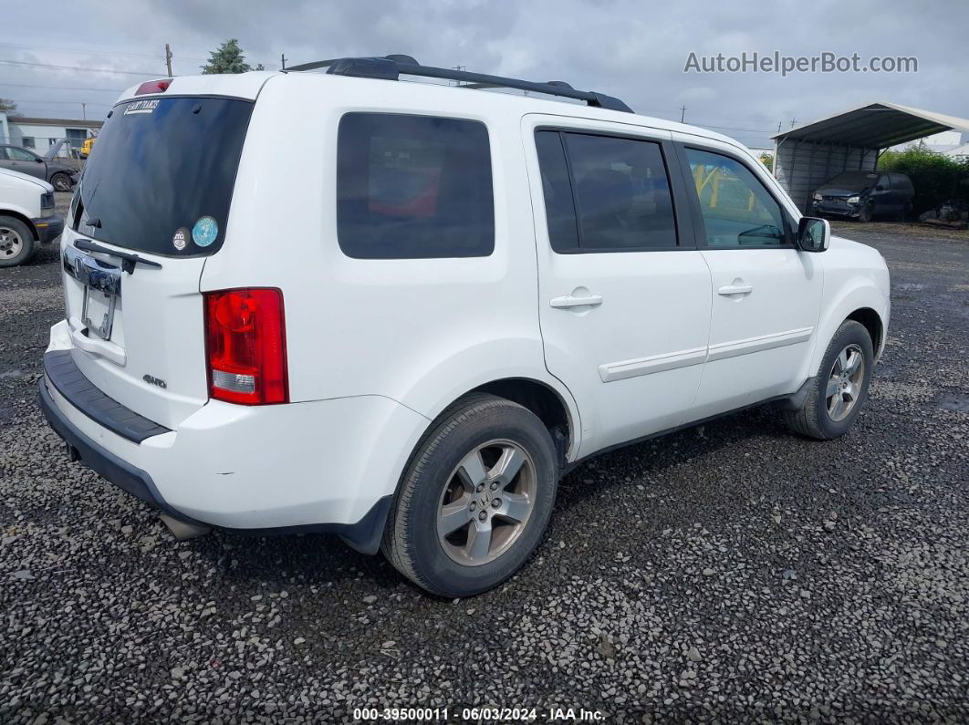 2009 Honda Pilot Ex-l White vin: 5FNYF48509B047939