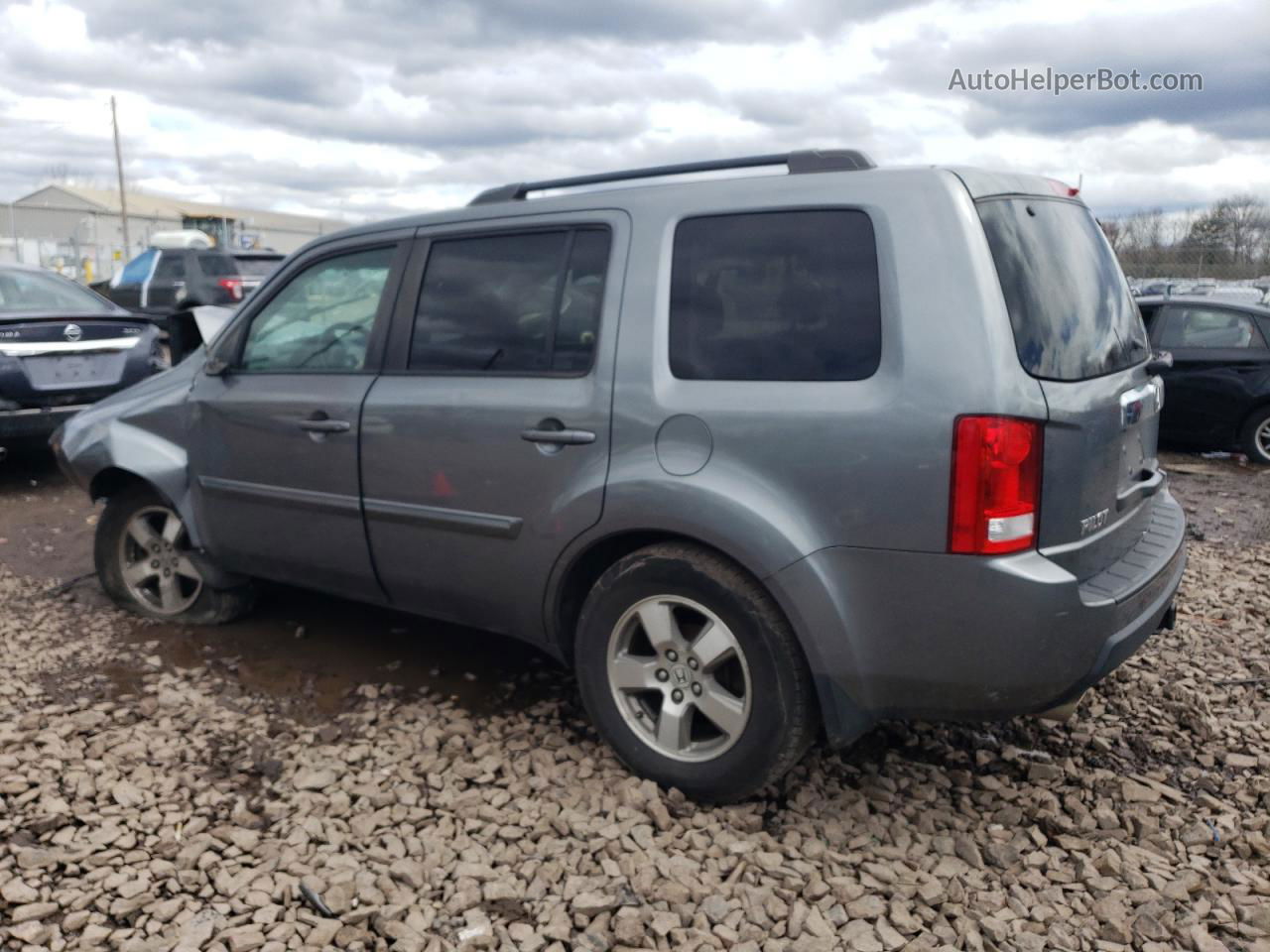 2009 Honda Pilot Exl Gray vin: 5FNYF48509B048590