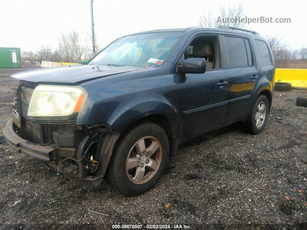 2009 Honda Pilot Ex-l Blue vin: 5FNYF48509B053790