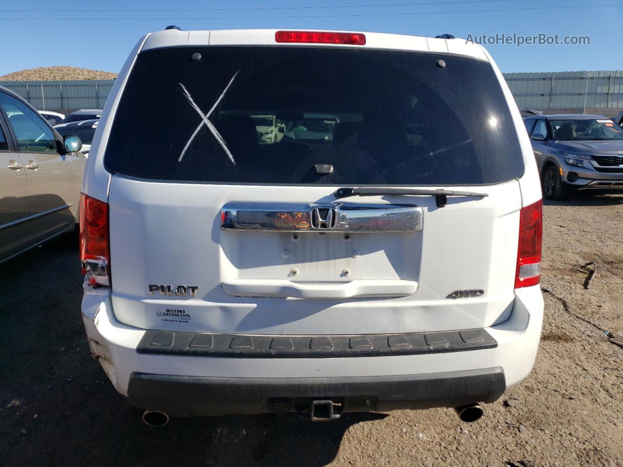 2009 Honda Pilot Exl White vin: 5FNYF48519B038117