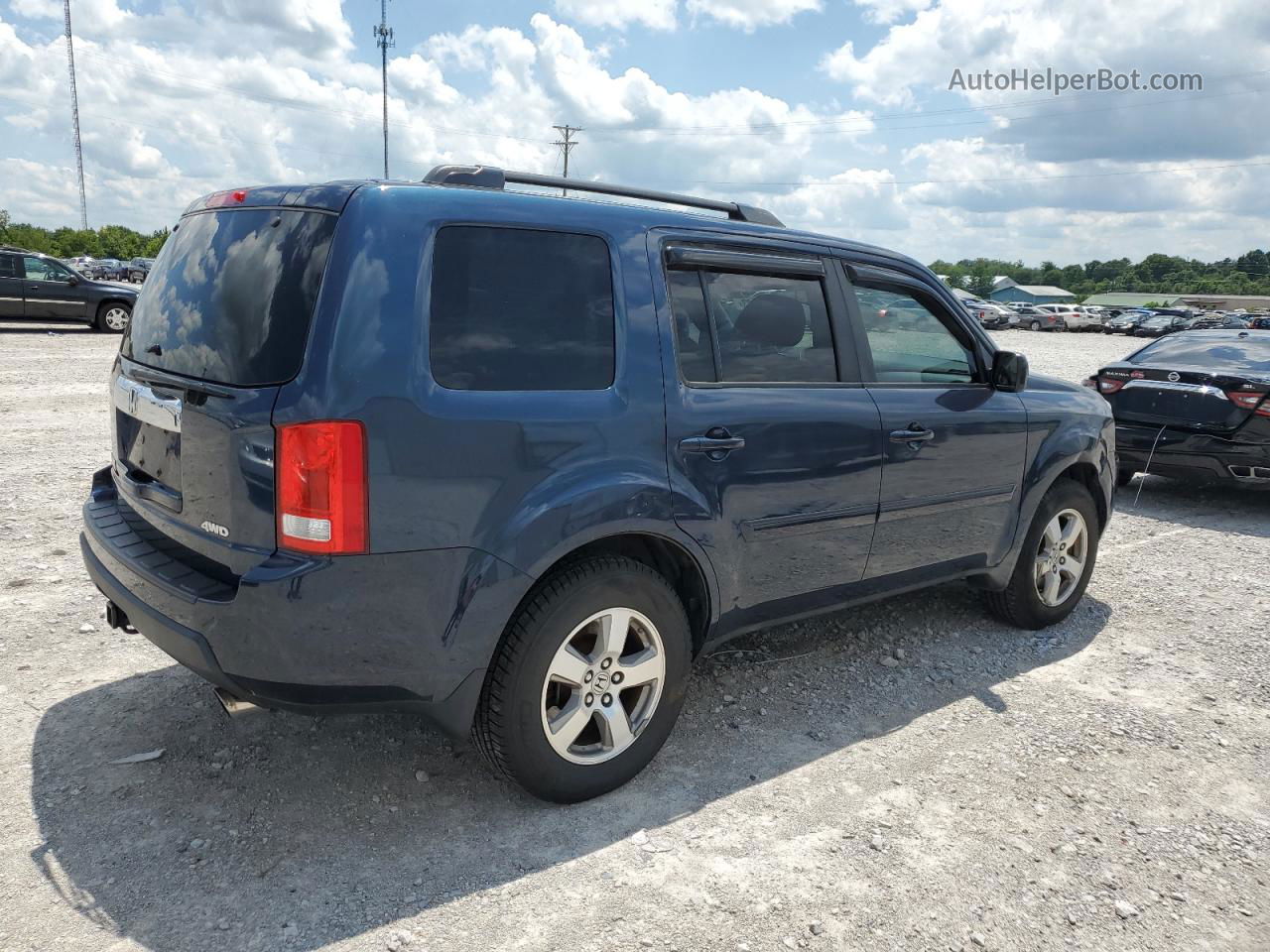 2009 Honda Pilot Exl Blue vin: 5FNYF48519B047108