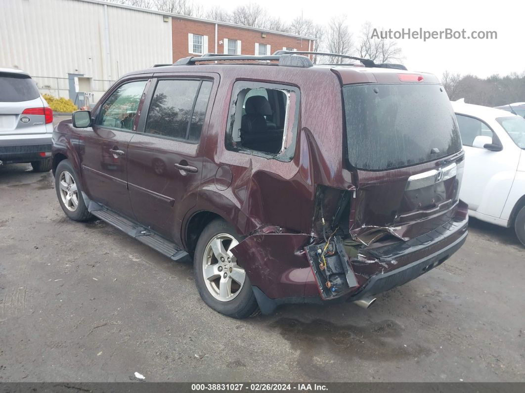 2009 Honda Pilot Ex-l Burgundy vin: 5FNYF48529B005434