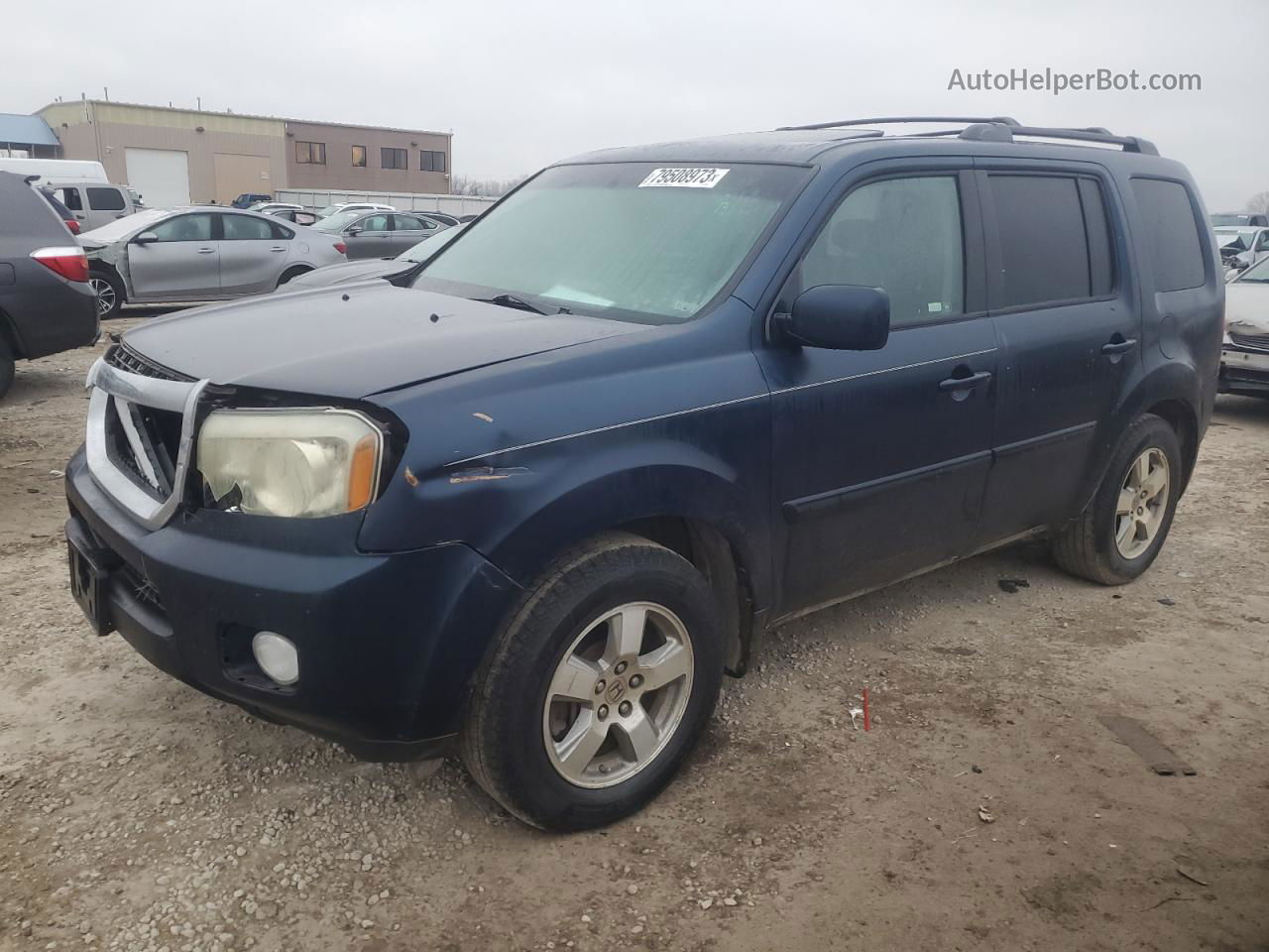 2009 Honda Pilot Exl Синий vin: 5FNYF48529B032360