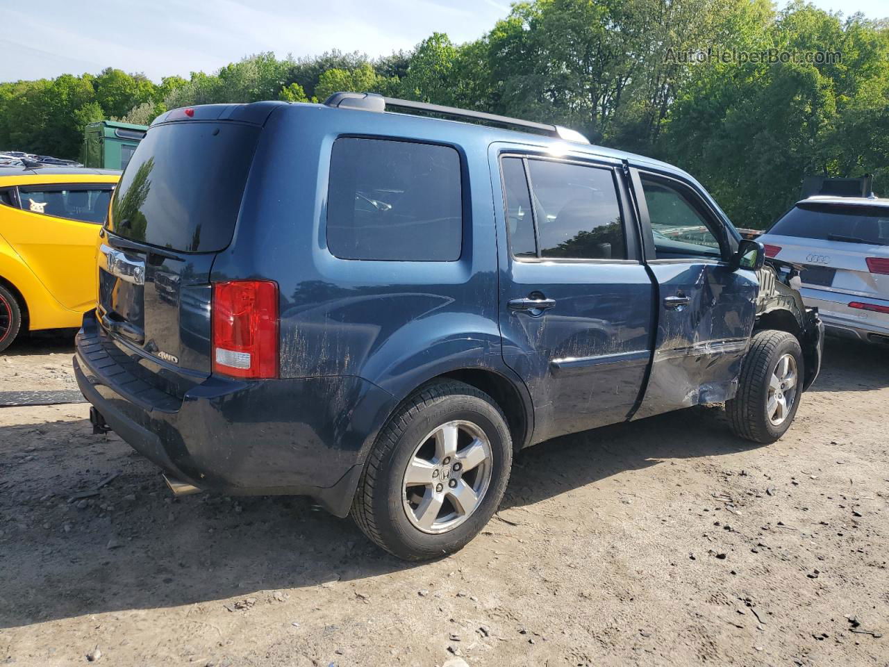 2009 Honda Pilot Exl Blue vin: 5FNYF48529B039017