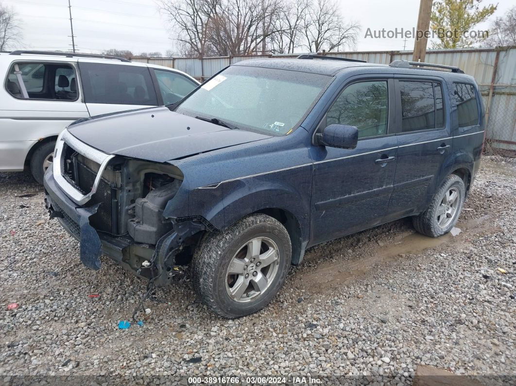 2009 Honda Pilot Ex-l Blue vin: 5FNYF48529B041639