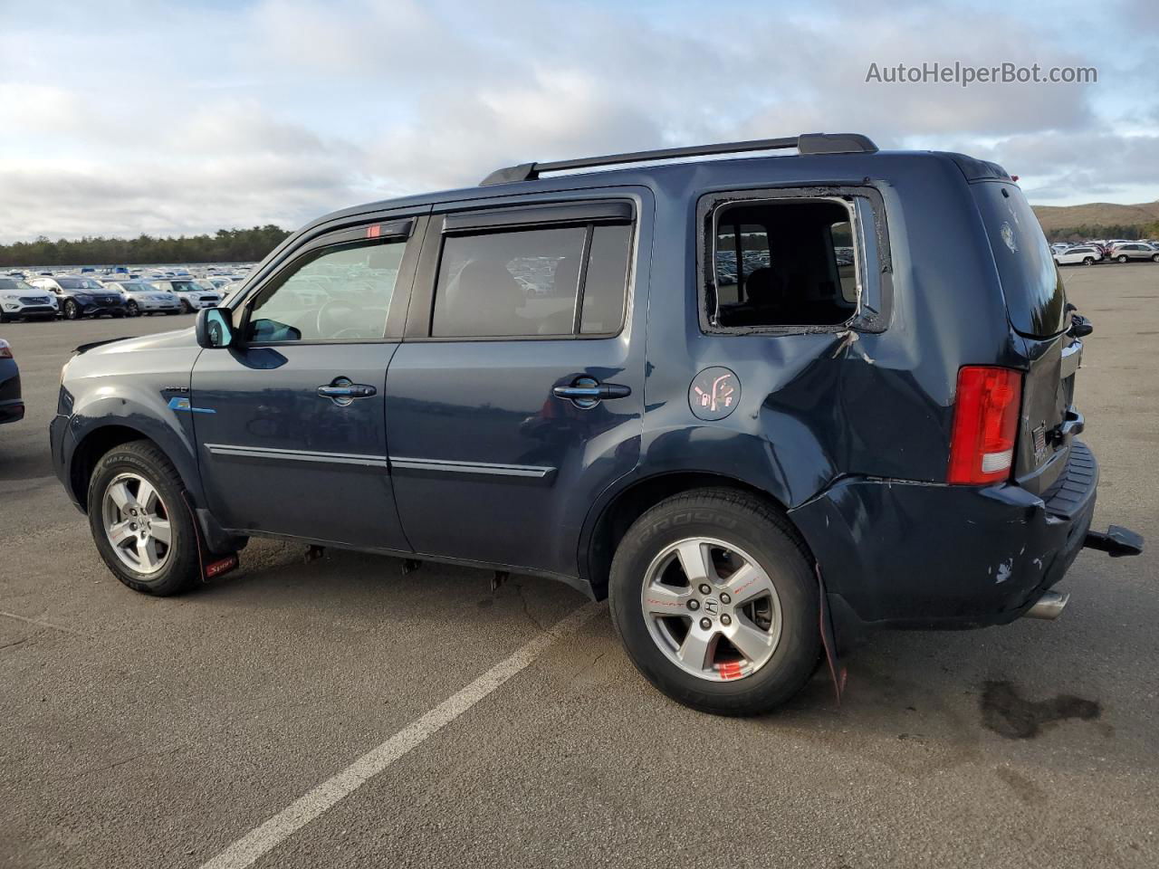 2009 Honda Pilot Exl Blue vin: 5FNYF48539B009346