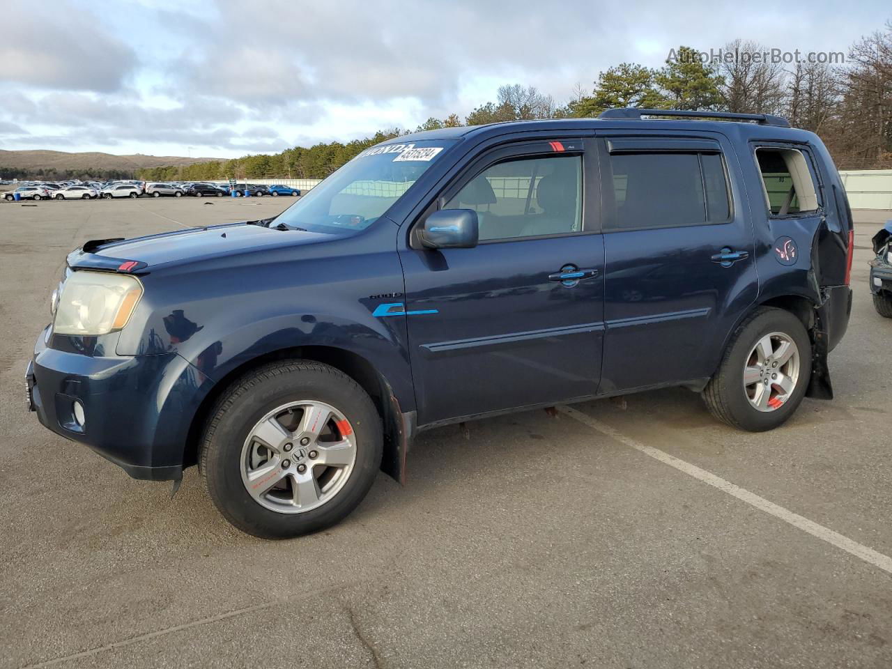 2009 Honda Pilot Exl Blue vin: 5FNYF48539B009346