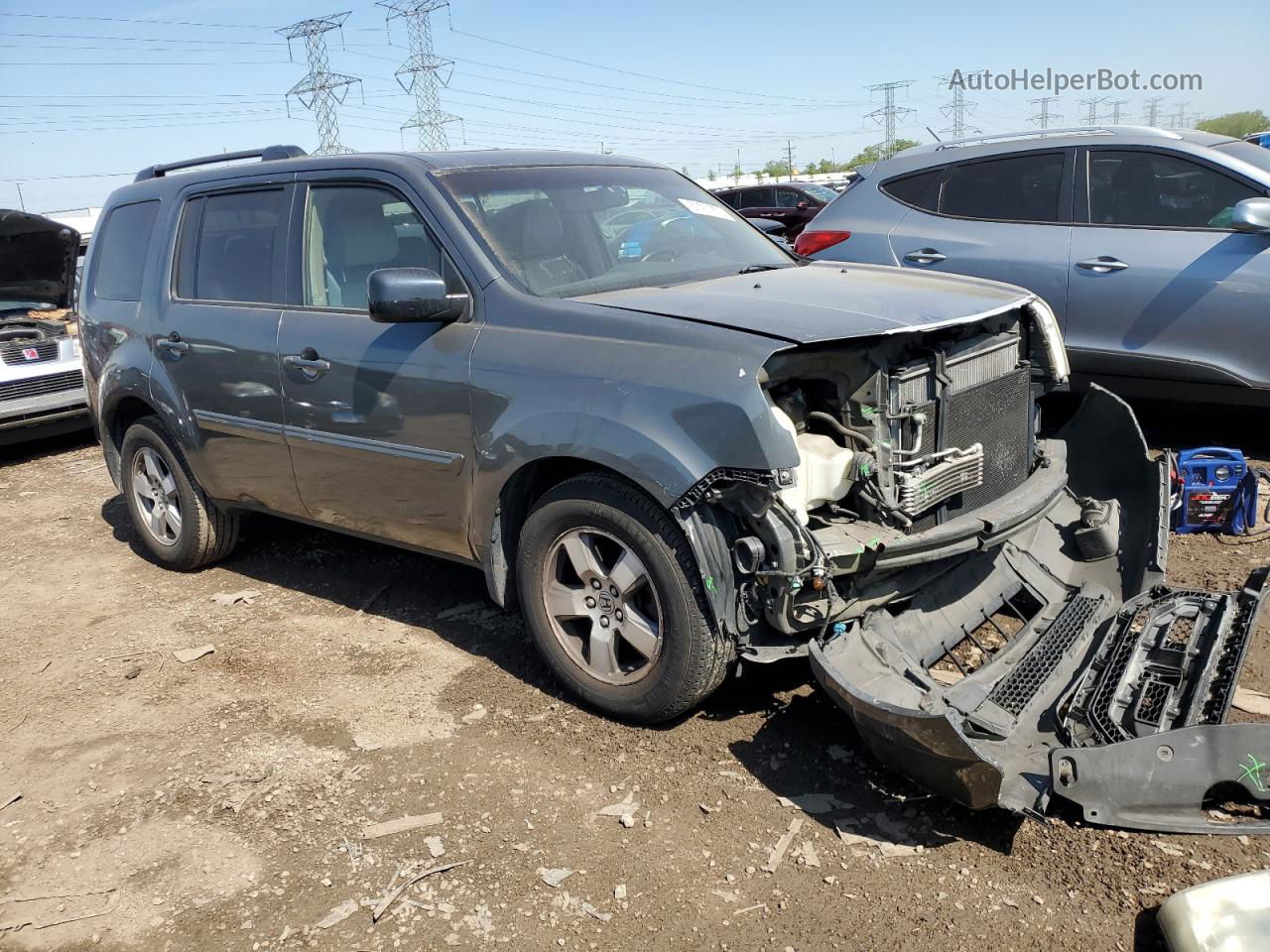 2009 Honda Pilot Exl Gray vin: 5FNYF48549B003569