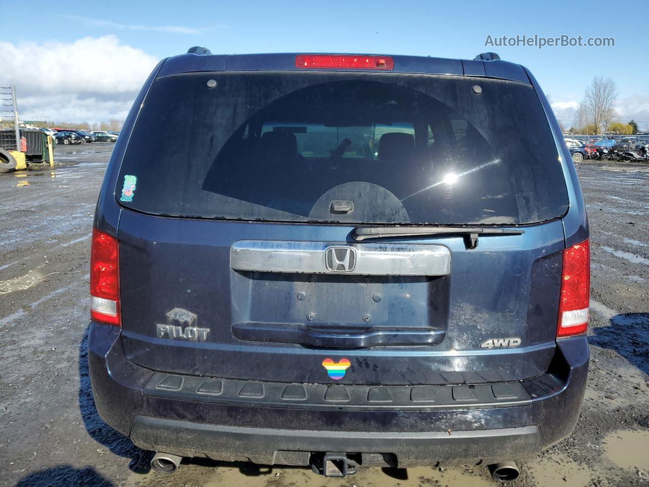 2009 Honda Pilot Exl Blue vin: 5FNYF48549B031839