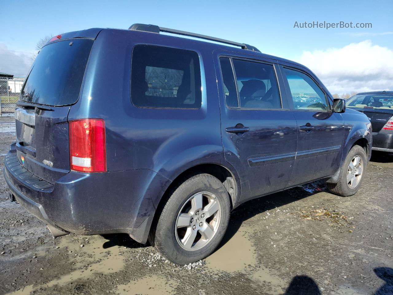 2009 Honda Pilot Exl Blue vin: 5FNYF48549B031839