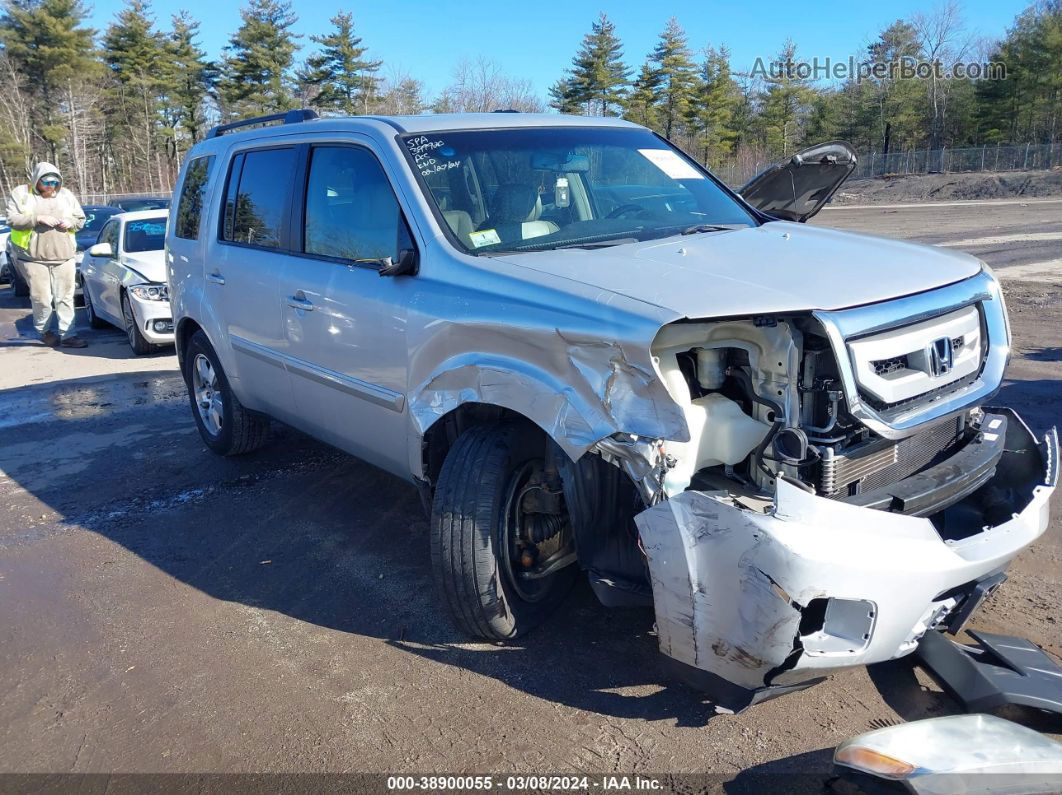 2009 Honda Pilot Ex-l Silver vin: 5FNYF48549B035079