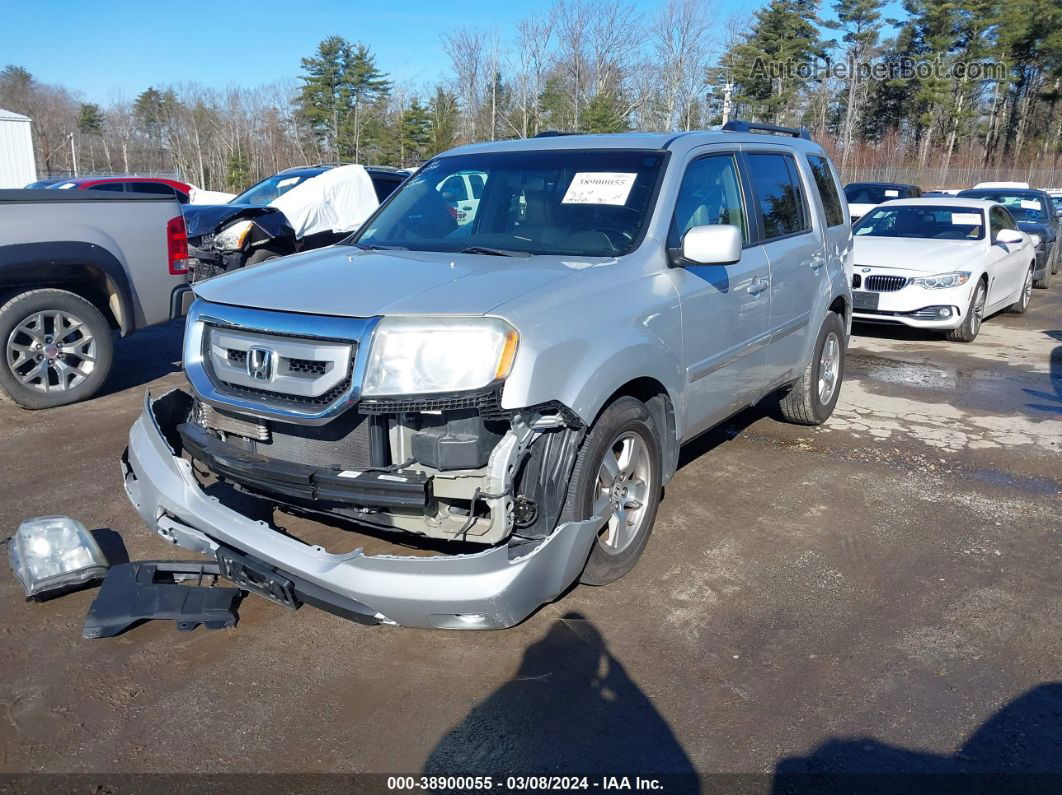 2009 Honda Pilot Ex-l Silver vin: 5FNYF48549B035079