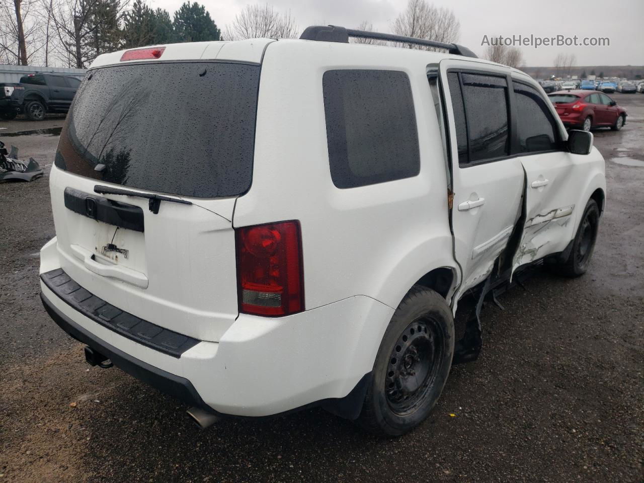 2009 Honda Pilot Exl White vin: 5FNYF48549B040783