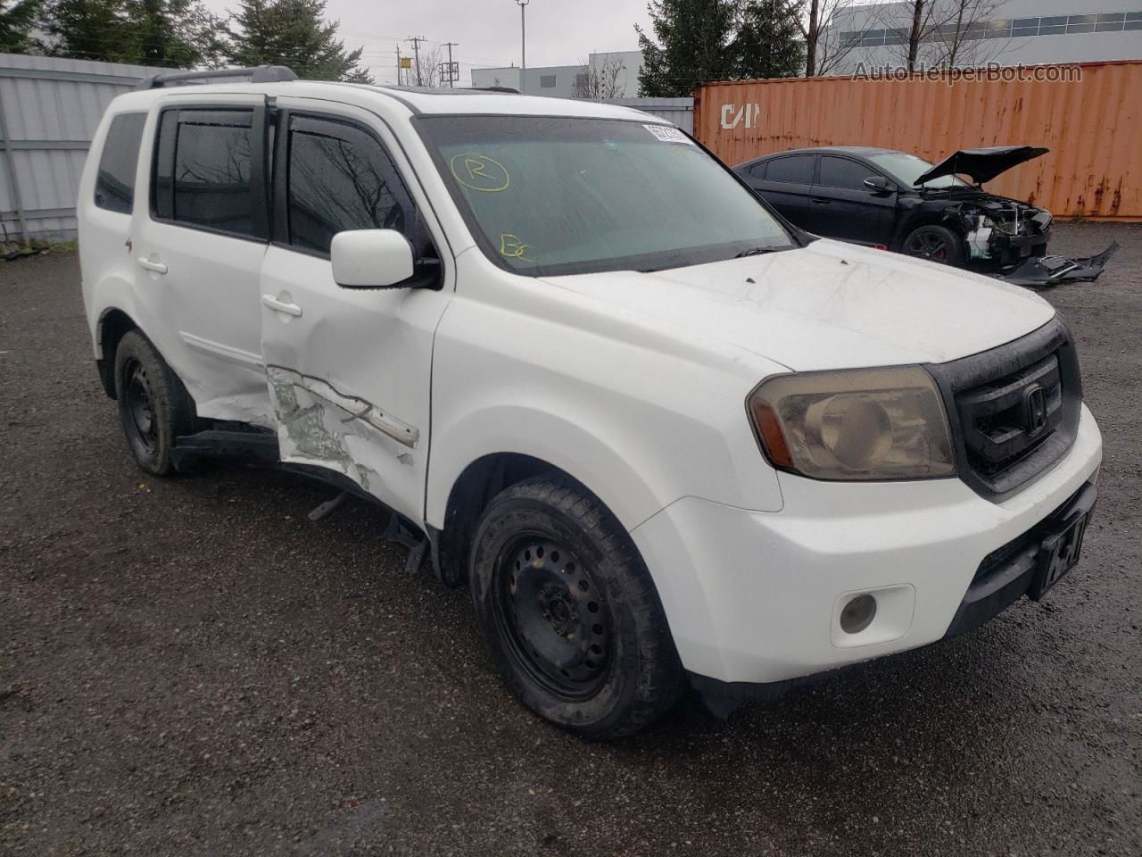 2009 Honda Pilot Exl White vin: 5FNYF48549B040783