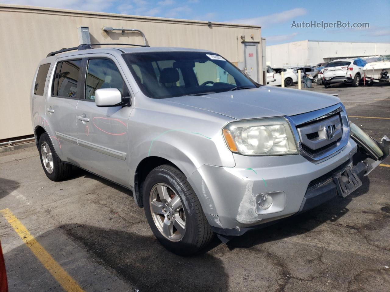 2009 Honda Pilot Exl Серебряный vin: 5FNYF48549B051332