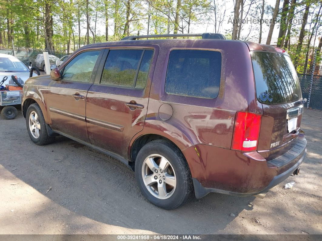 2009 Honda Pilot Ex-l Maroon vin: 5FNYF48559B037052