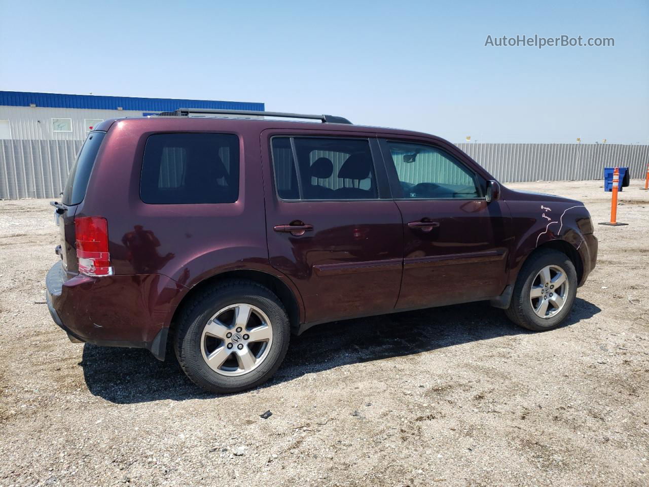 2009 Honda Pilot Exl Burgundy vin: 5FNYF48559B041361