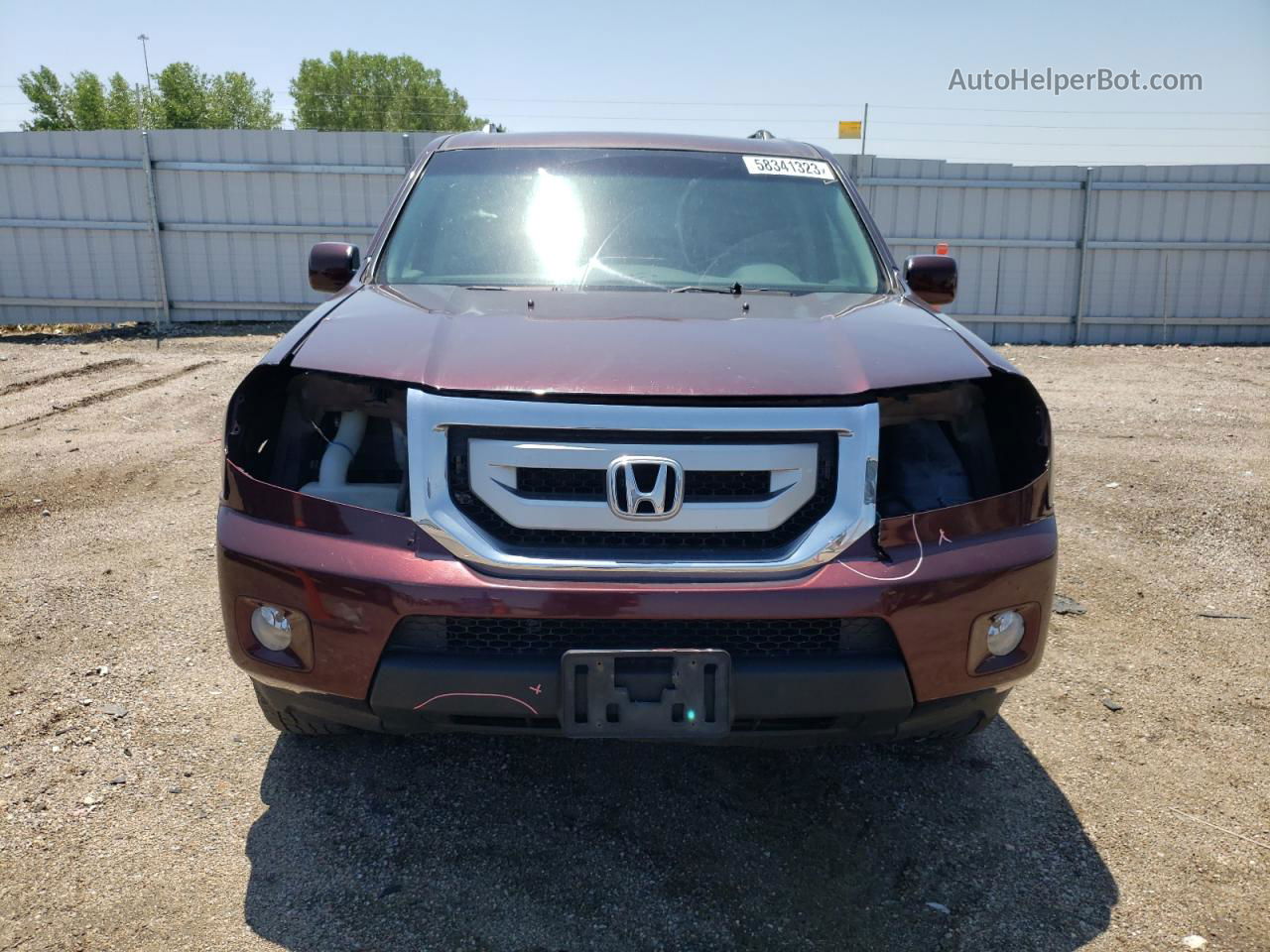 2009 Honda Pilot Exl Burgundy vin: 5FNYF48559B041361