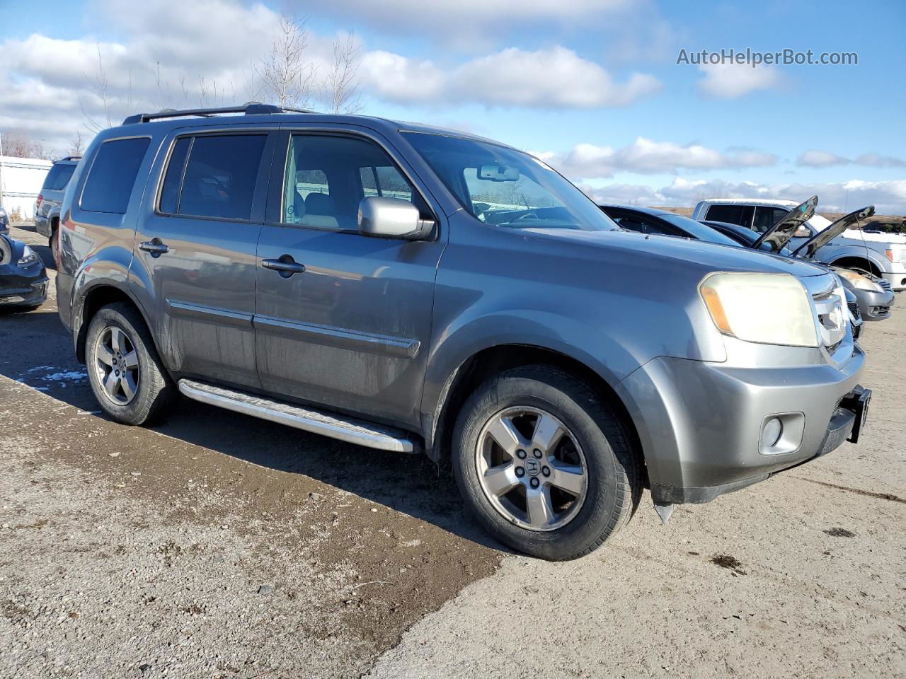 2009 Honda Pilot Exl Gray vin: 5FNYF48559B500887