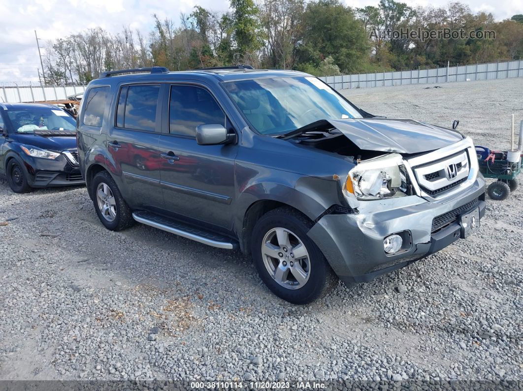 2009 Honda Pilot Ex-l Gray vin: 5FNYF48569B003332