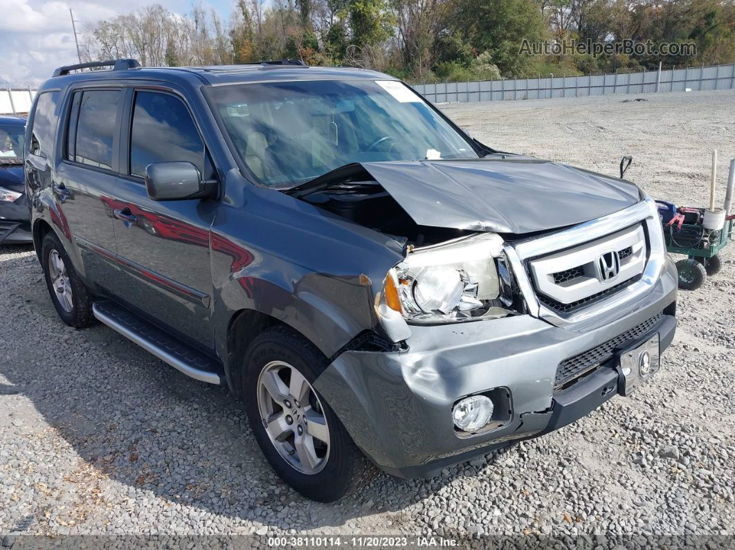 2009 Honda Pilot Ex-l Gray vin: 5FNYF48569B003332