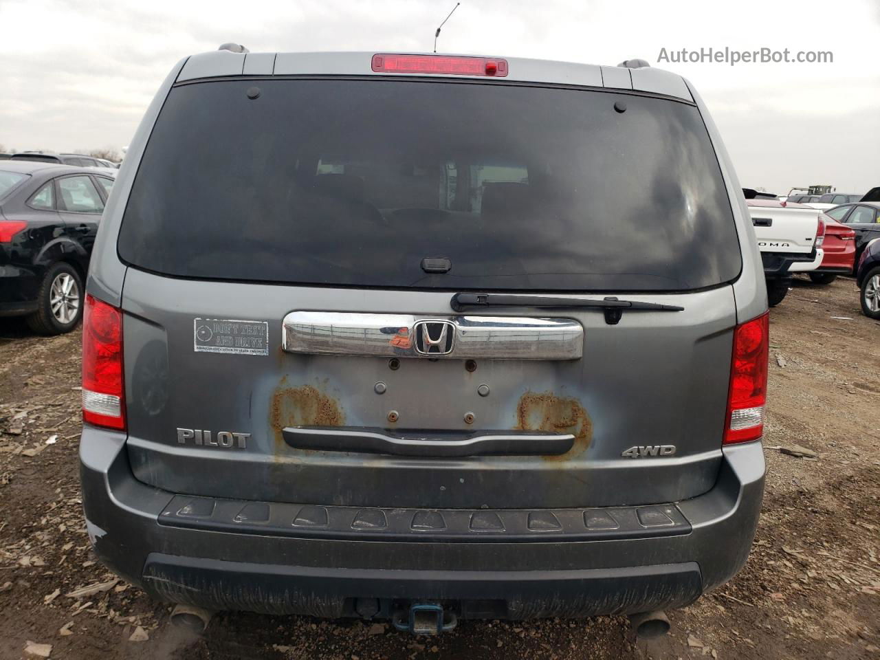 2009 Honda Pilot Exl Gray vin: 5FNYF48569B041384