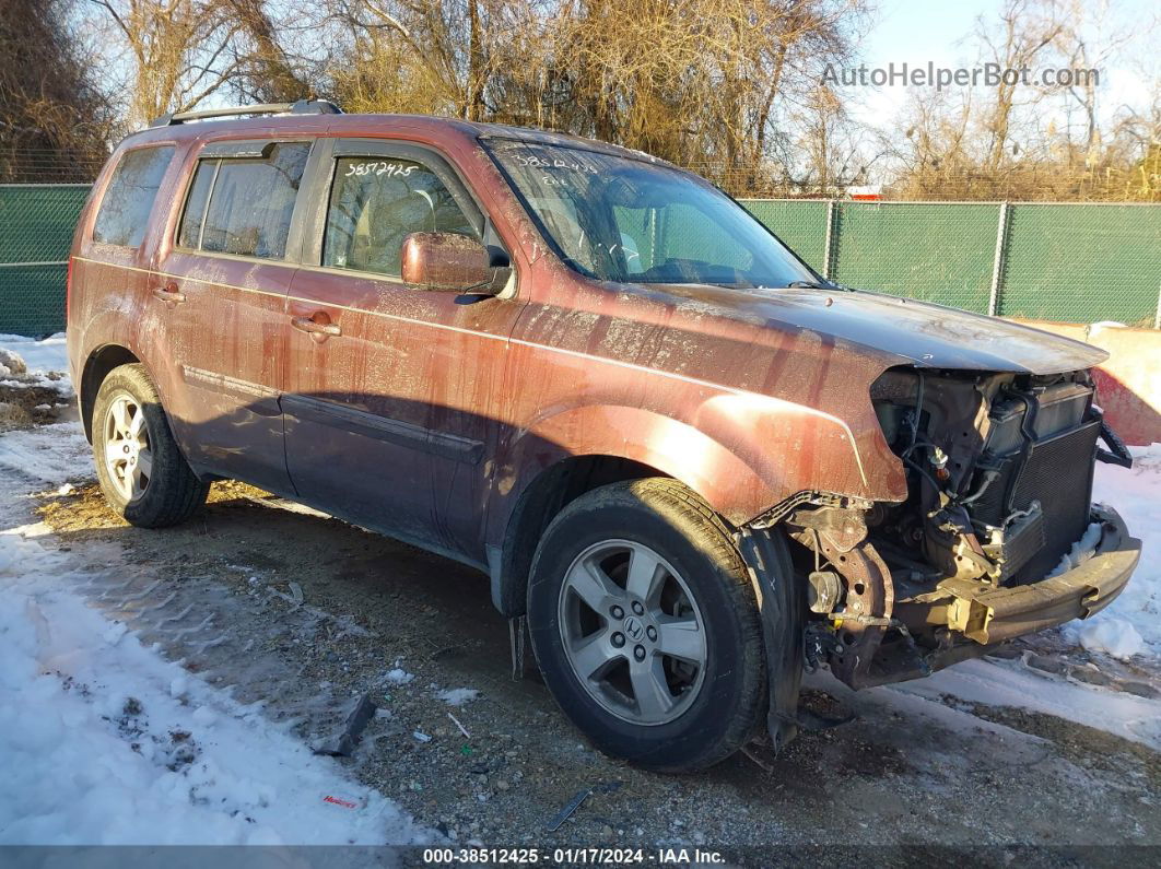 2009 Honda Pilot Ex-l Burgundy vin: 5FNYF48579B009933