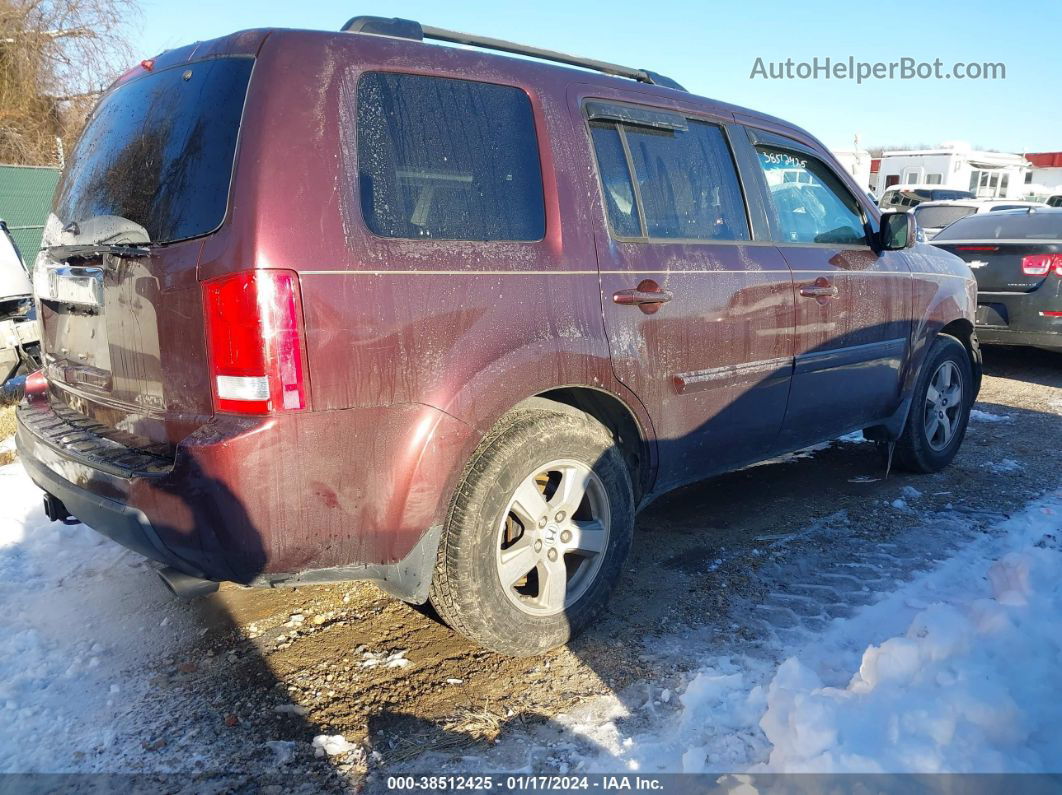 2009 Honda Pilot Ex-l Burgundy vin: 5FNYF48579B009933