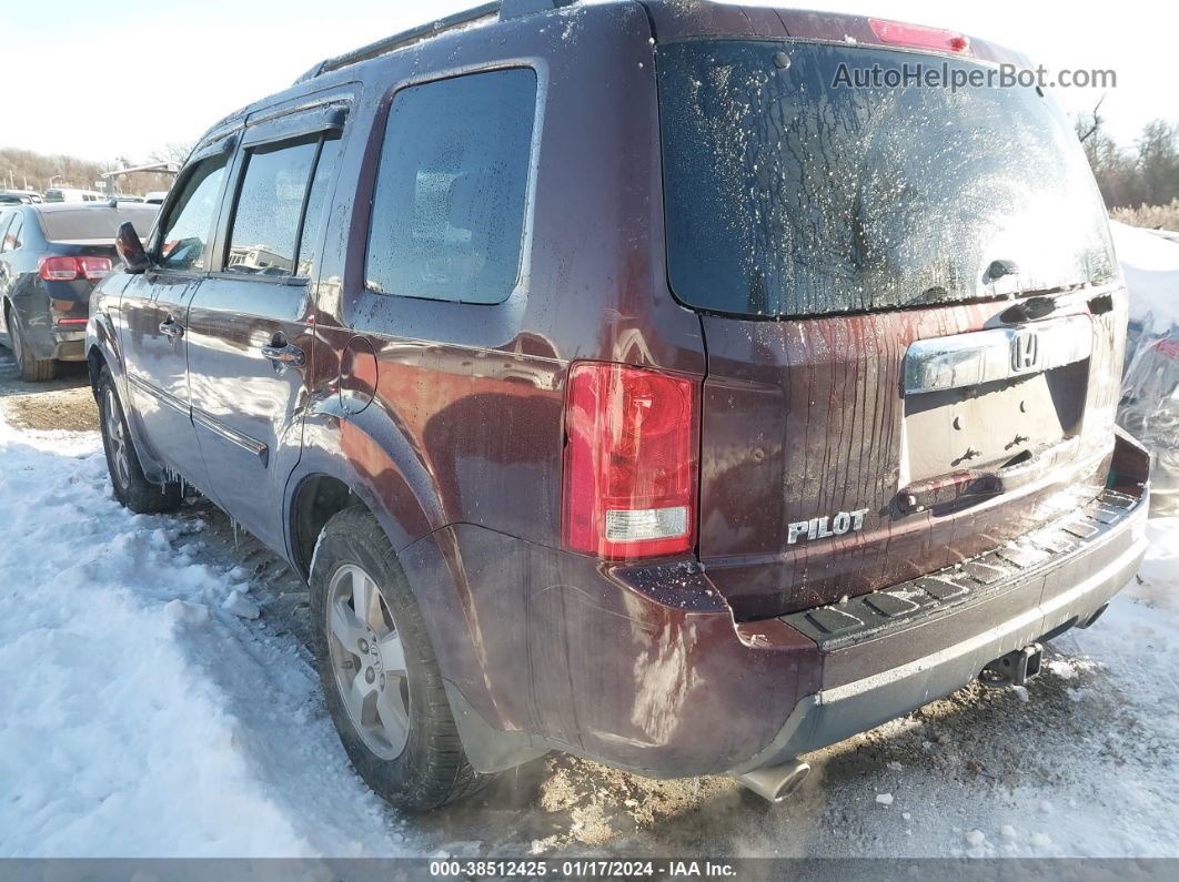 2009 Honda Pilot Ex-l Burgundy vin: 5FNYF48579B009933