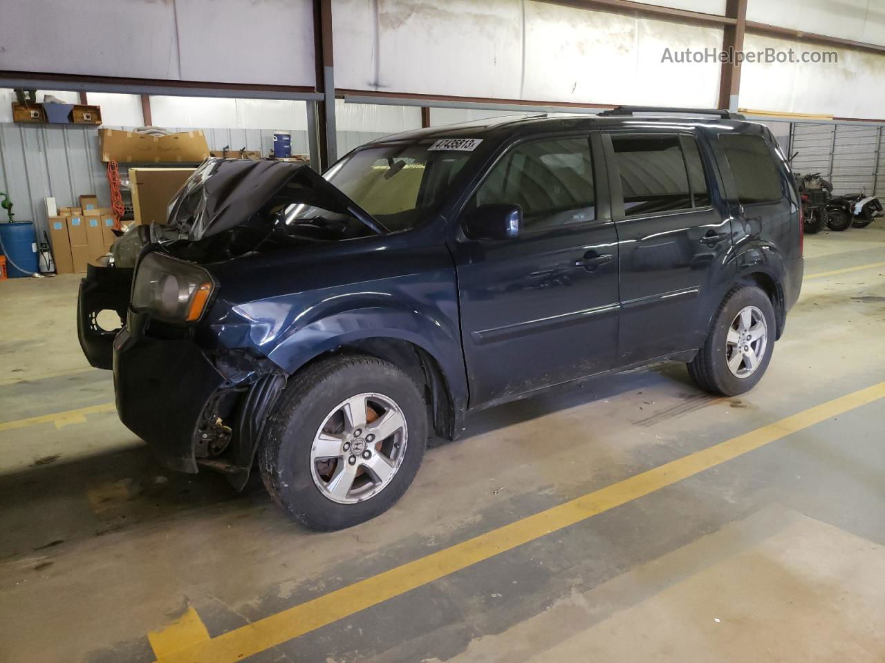 2009 Honda Pilot Exl Blue vin: 5FNYF48589B031844