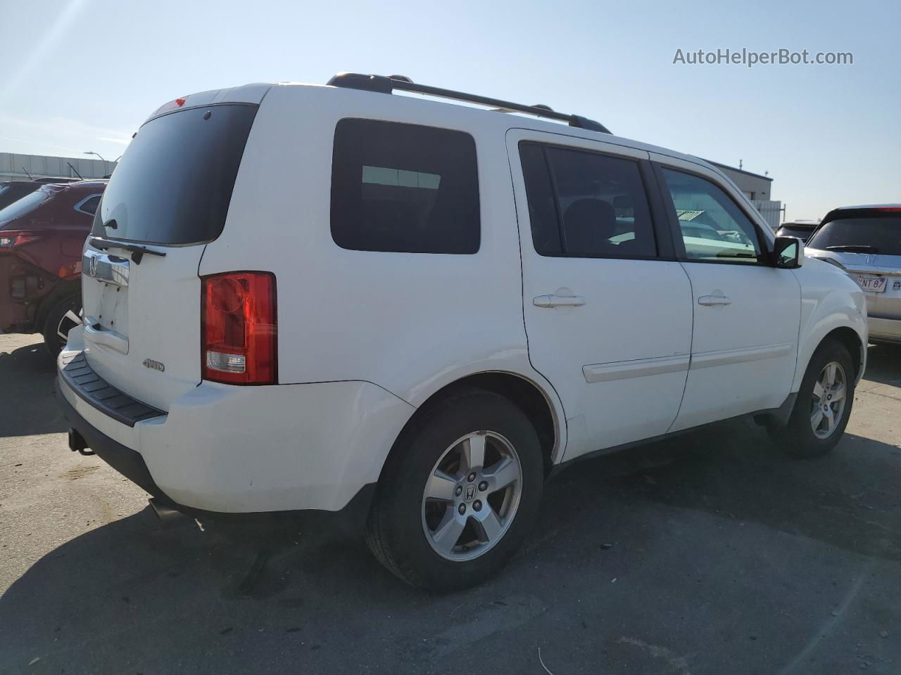 2009 Honda Pilot Exl White vin: 5FNYF48589B051771