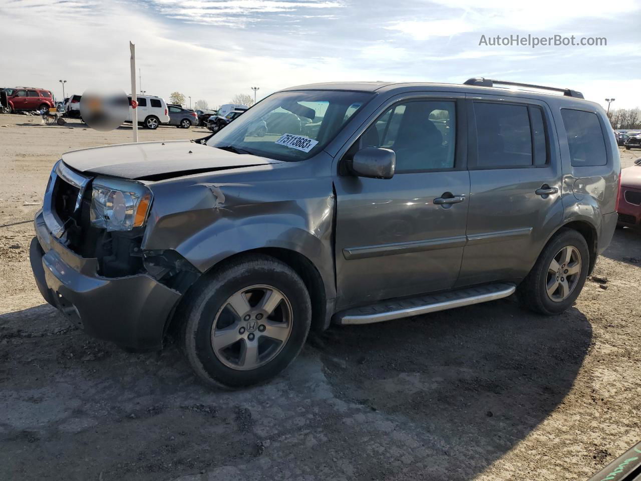 2009 Honda Pilot Exl Gray vin: 5FNYF48599B034249