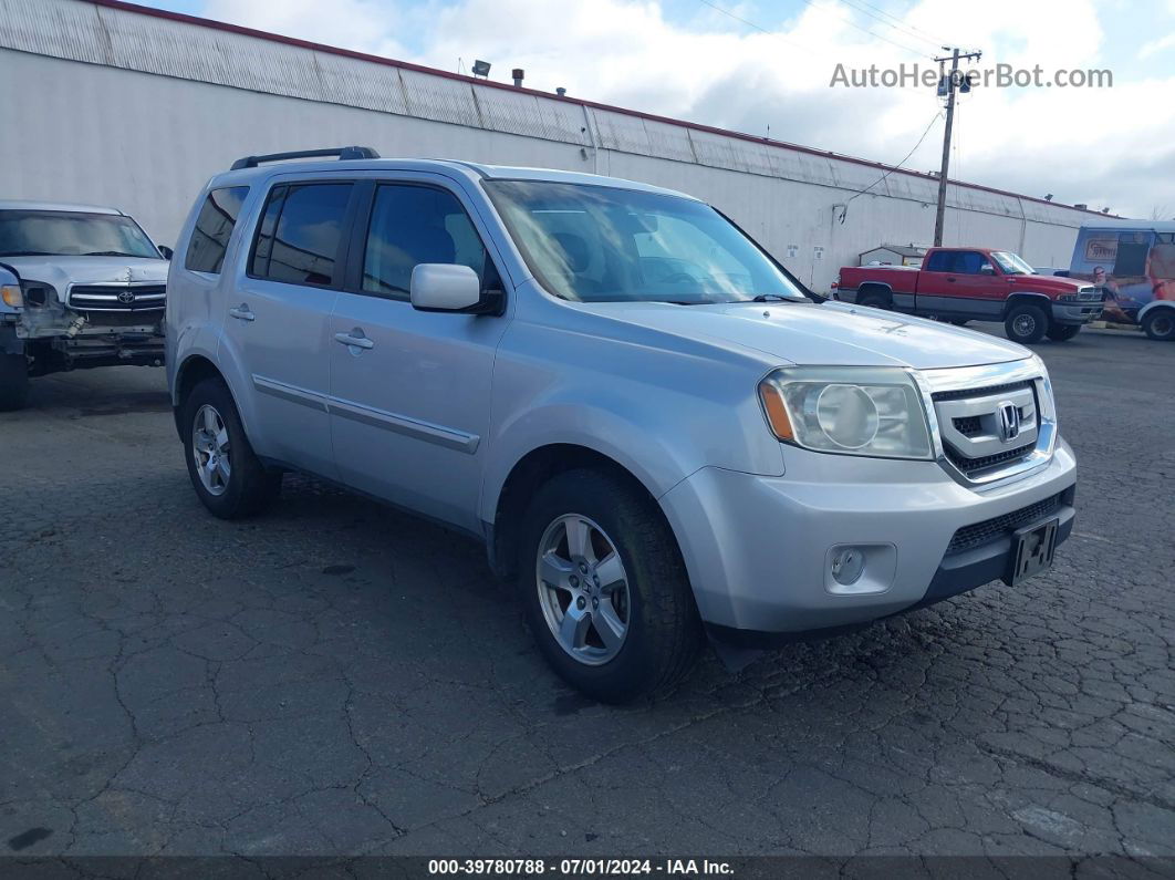 2009 Honda Pilot Ex-l Silver vin: 5FNYF48599B042027