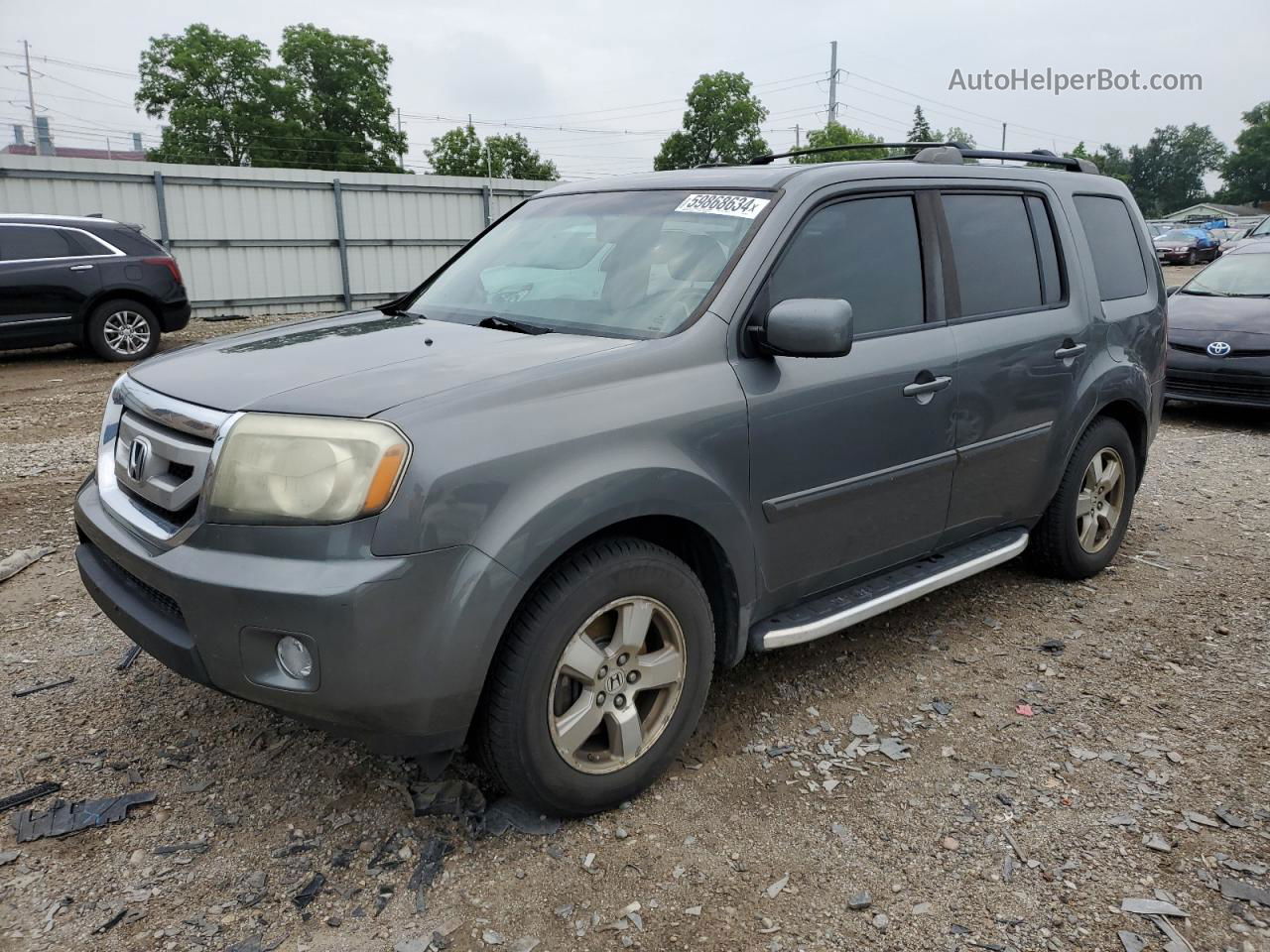 2009 Honda Pilot Exl Gray vin: 5FNYF485X9B002121