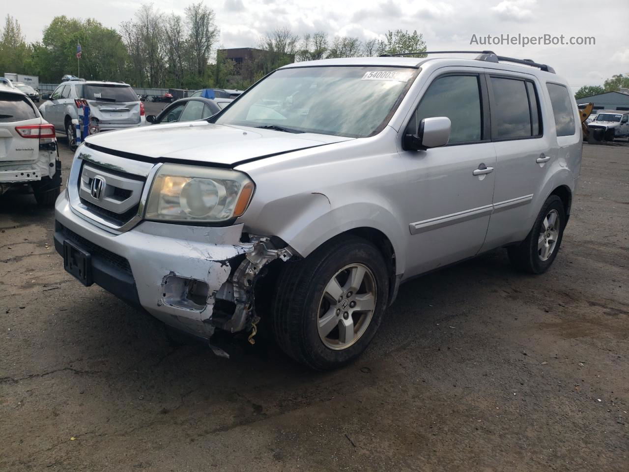 2009 Honda Pilot Exl Silver vin: 5FNYF485X9B003155