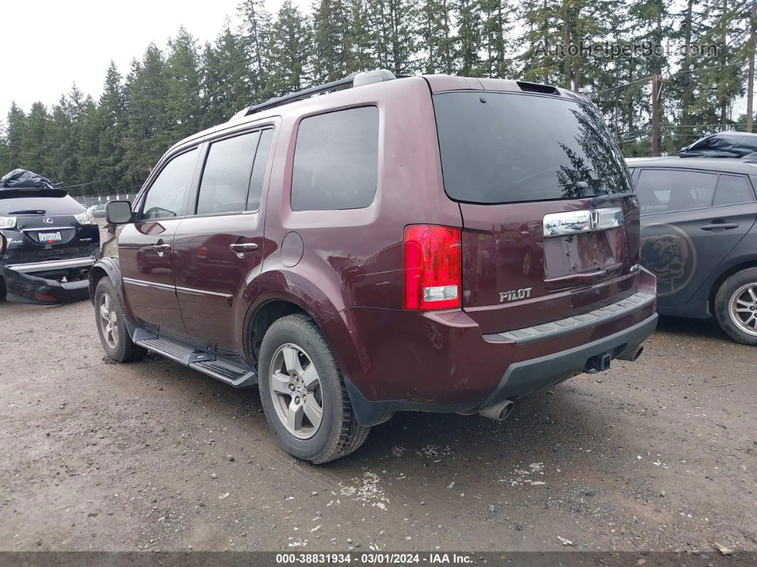 2009 Honda Pilot Ex-l Burgundy vin: 5FNYF485X9B037418