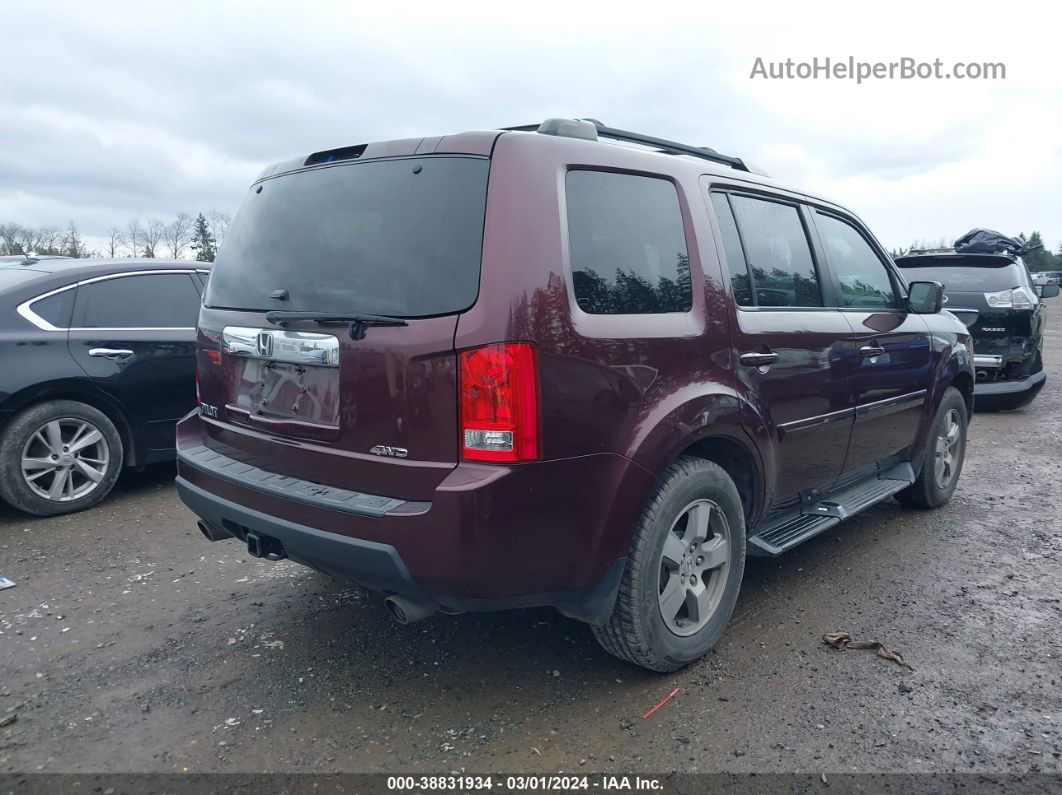 2009 Honda Pilot Ex-l Burgundy vin: 5FNYF485X9B037418